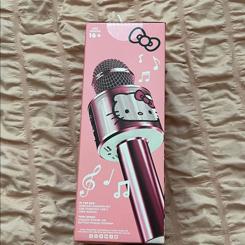 Hello Kitty Pink Bluetooth Karaoke Microphone